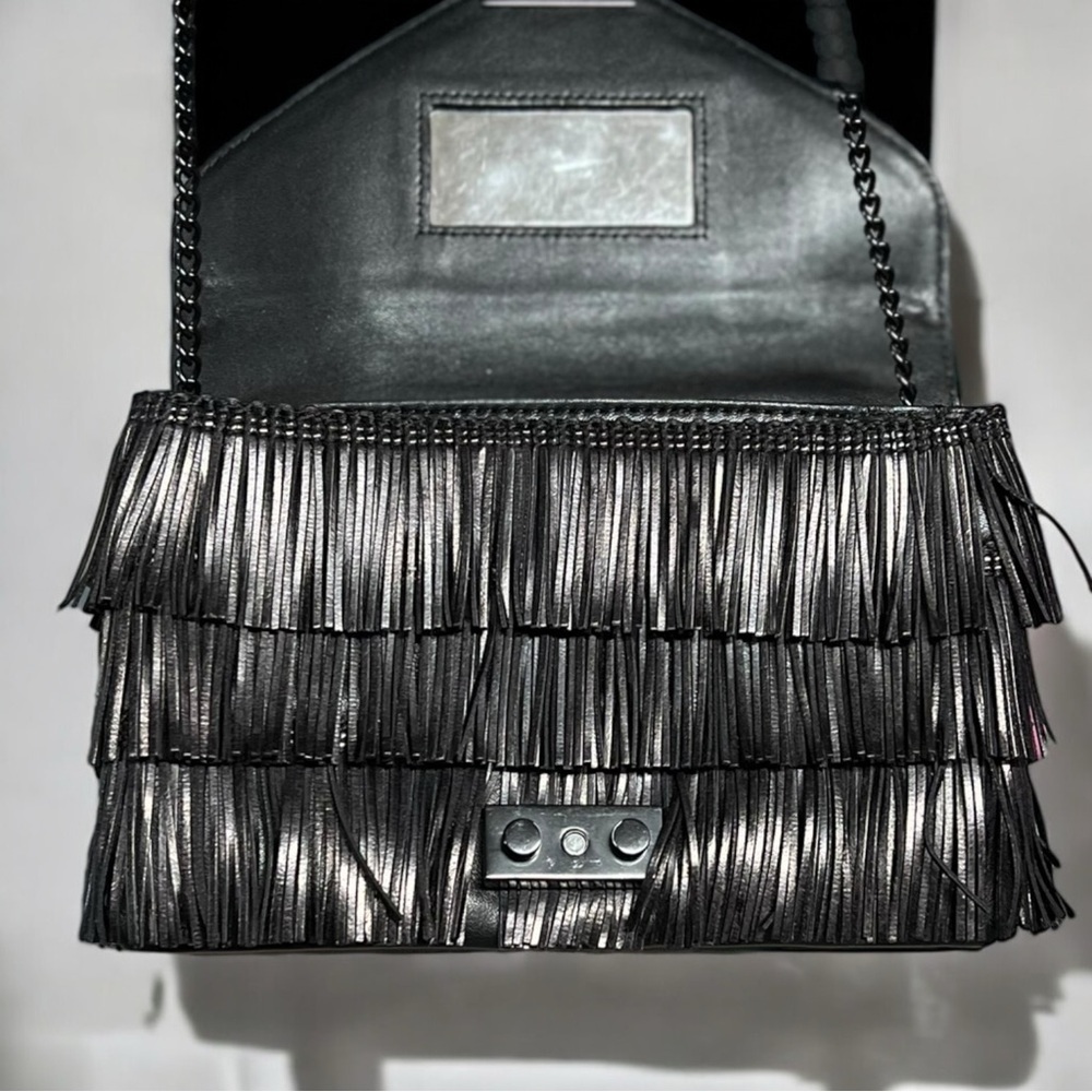 Loeffler Randall Black Fringe Shoulder Bag - Picture 4 of 14